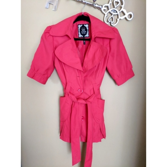 Yoki Jackets & Blazers - Red Trench Jacket